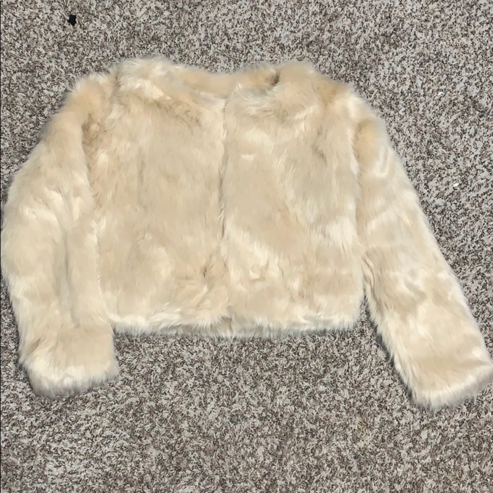 Cream fur jacket